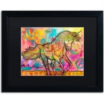 Trademark Fine Art "Unicorn" Canvas Art by Dean Russo, Black Matte, Black Frame