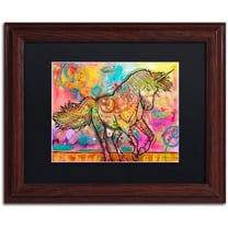 Trademark Fine Art "Unicorn" Canvas Art by Dean Russo, Black Matte, Wood Frame