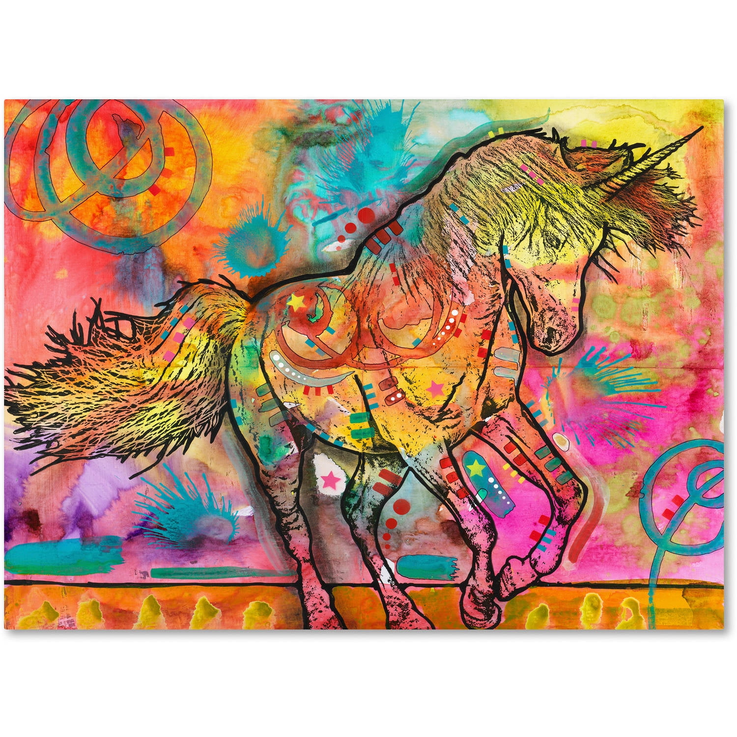 Trademark Fine Art Dean Russo Unicorn Canvas Wall Art - 14x19