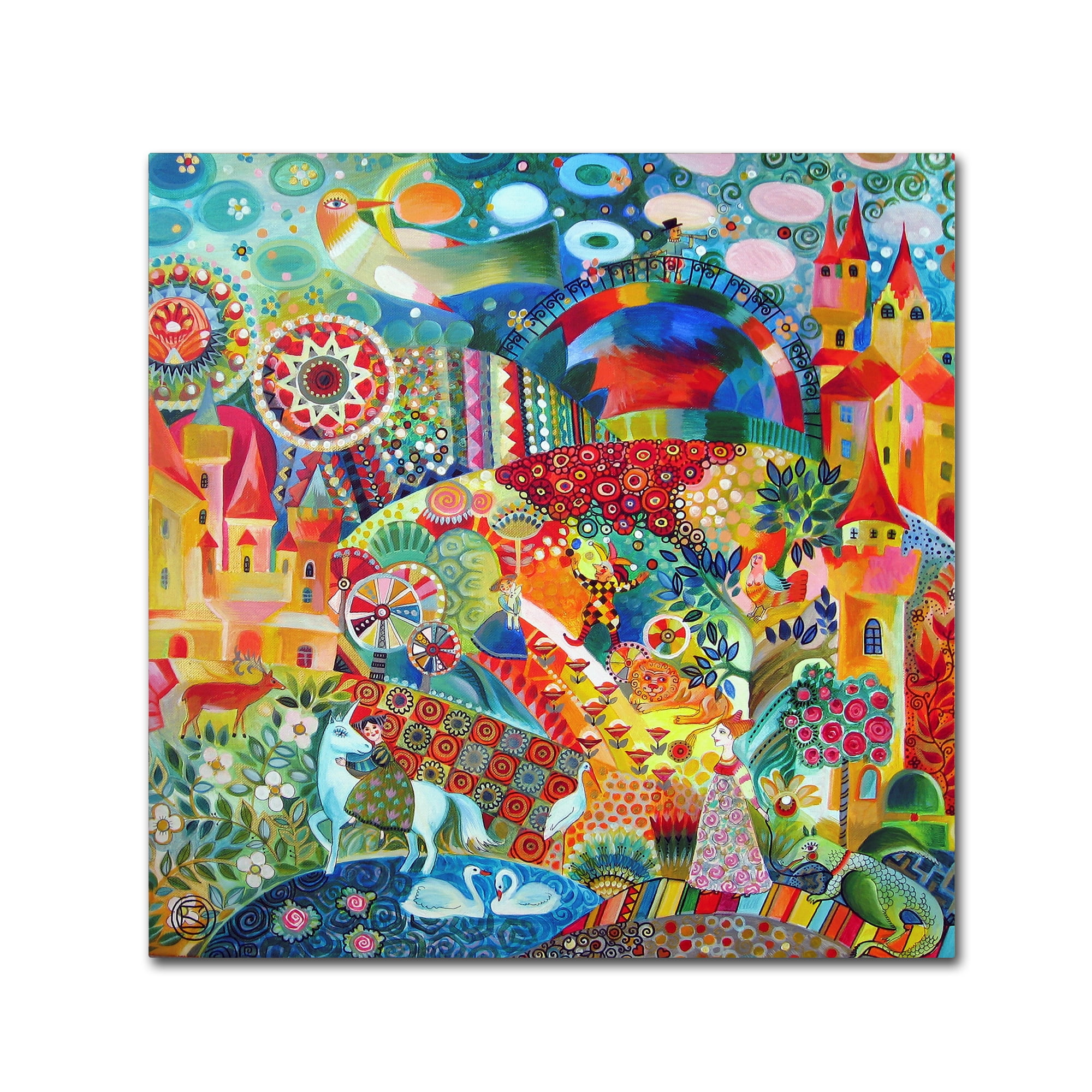 Trademark Fine Art 'Unicorn' Canvas Art by Oxana Ziaka