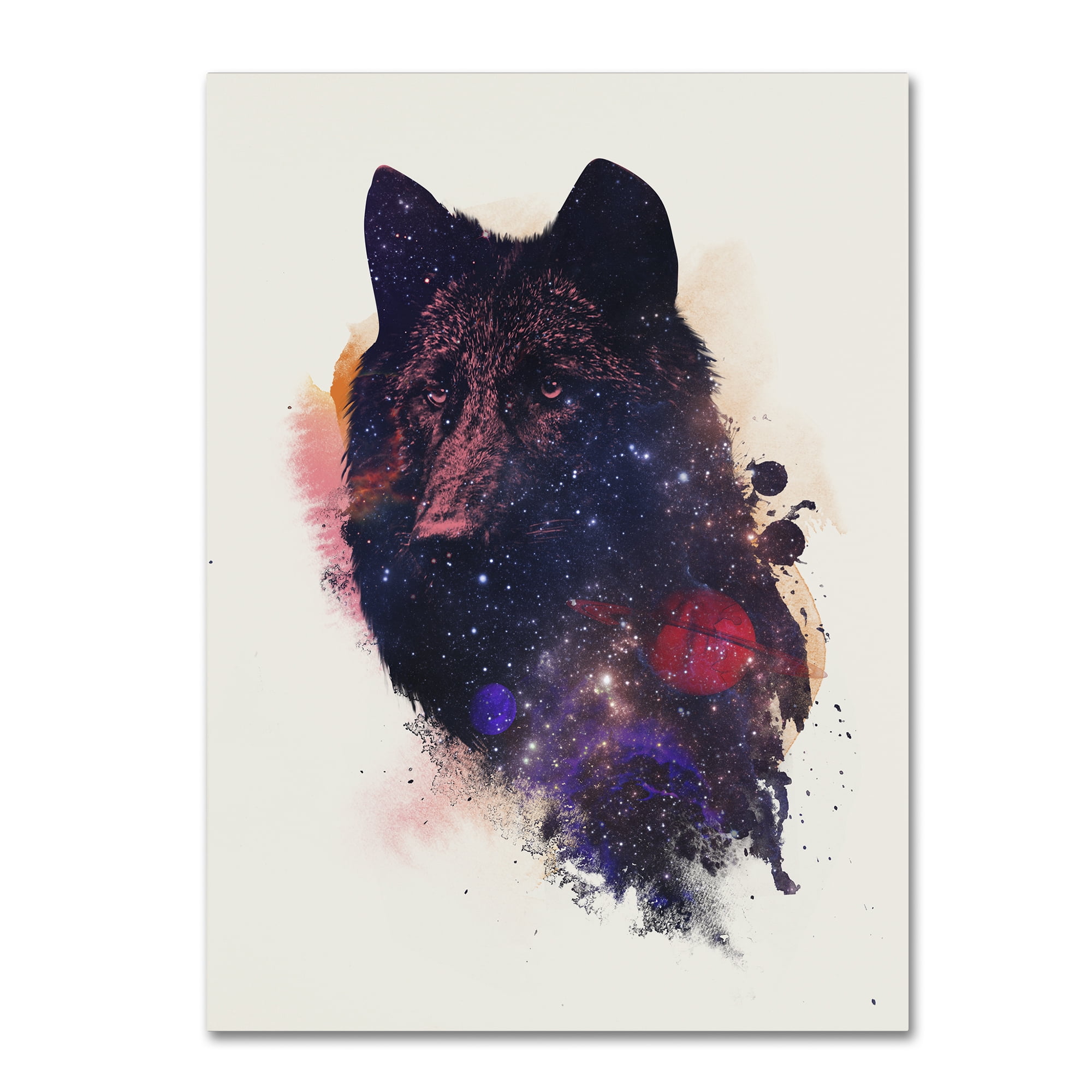 Robert Farkas 'Universal Wolf' Canvas Wall Art 35 x 47 Inches