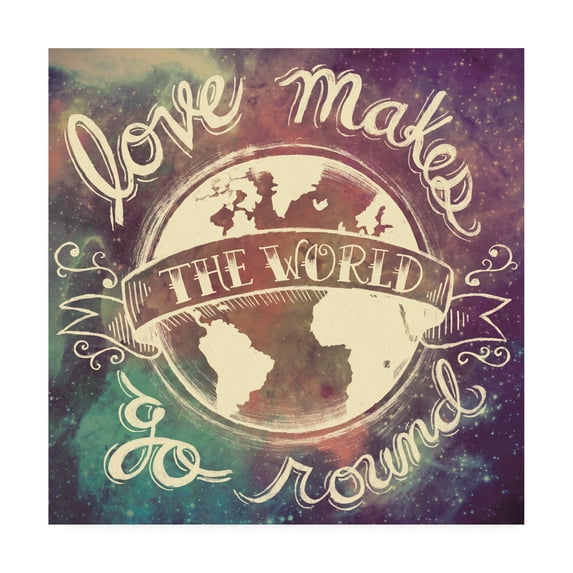 Trademark Fine Art 'Universe Galaxy Love Makes' Canvas Art by Mary Urban