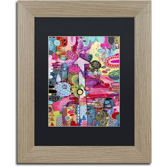Trademark Fine Art "Up" Canvas Art by Hello Angel, Black Matte, Birch Frame