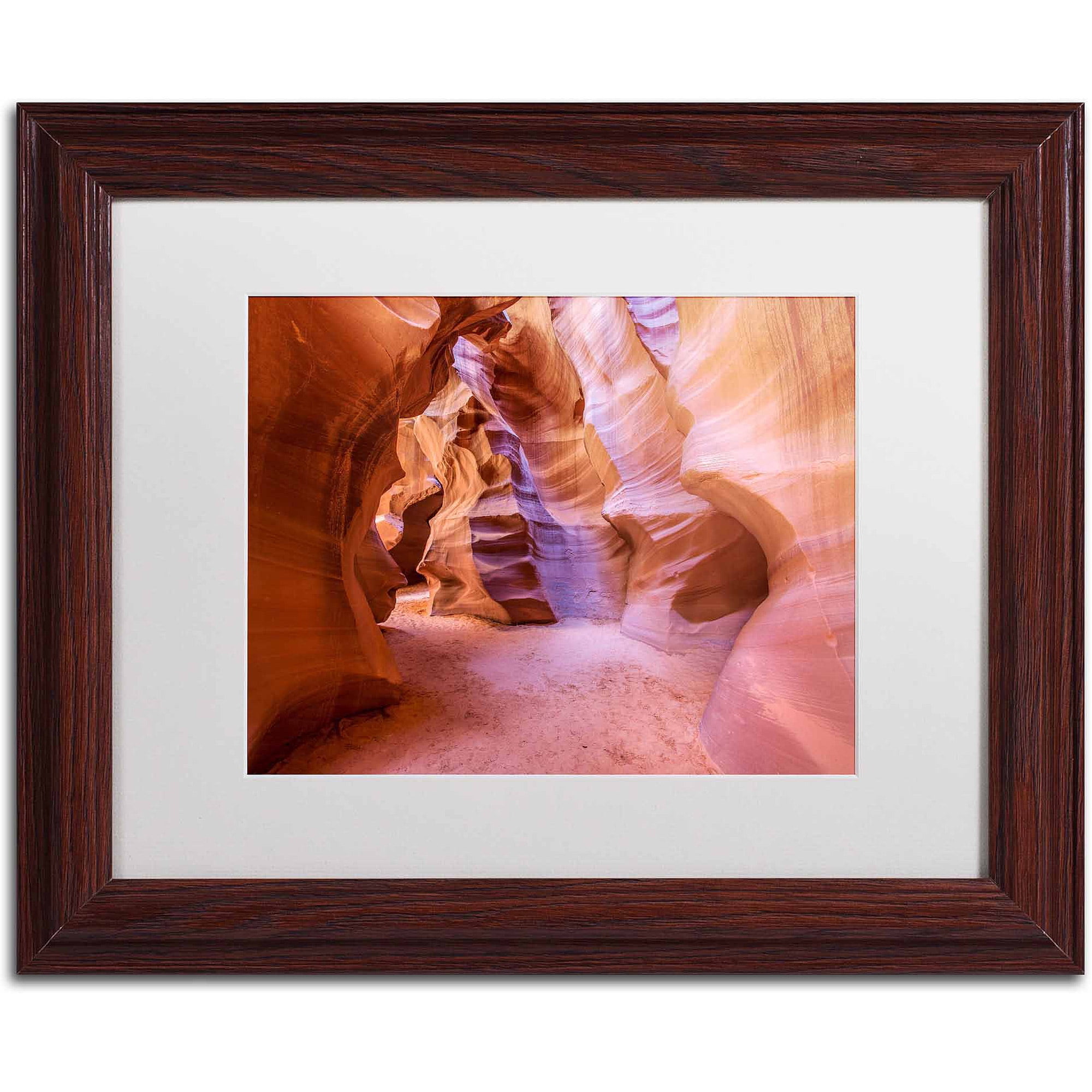 Trademark Fine Art "Upper Antelope Canyon" Canvas Art by Pierre Leclerc, White Matte/Wood Frame