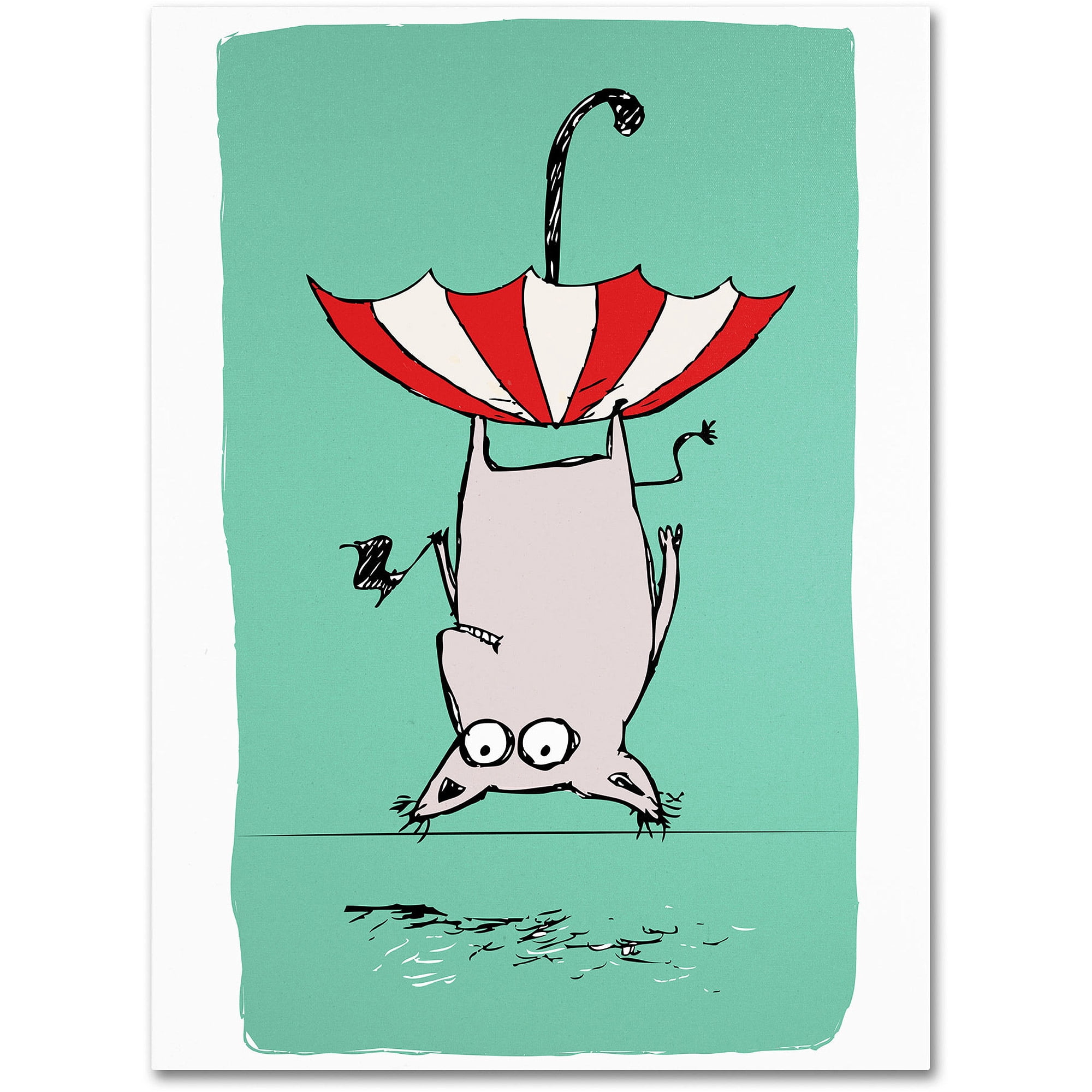 Trademark Fine Art "Upside Down Animal" Canvas Art by Carla Martell