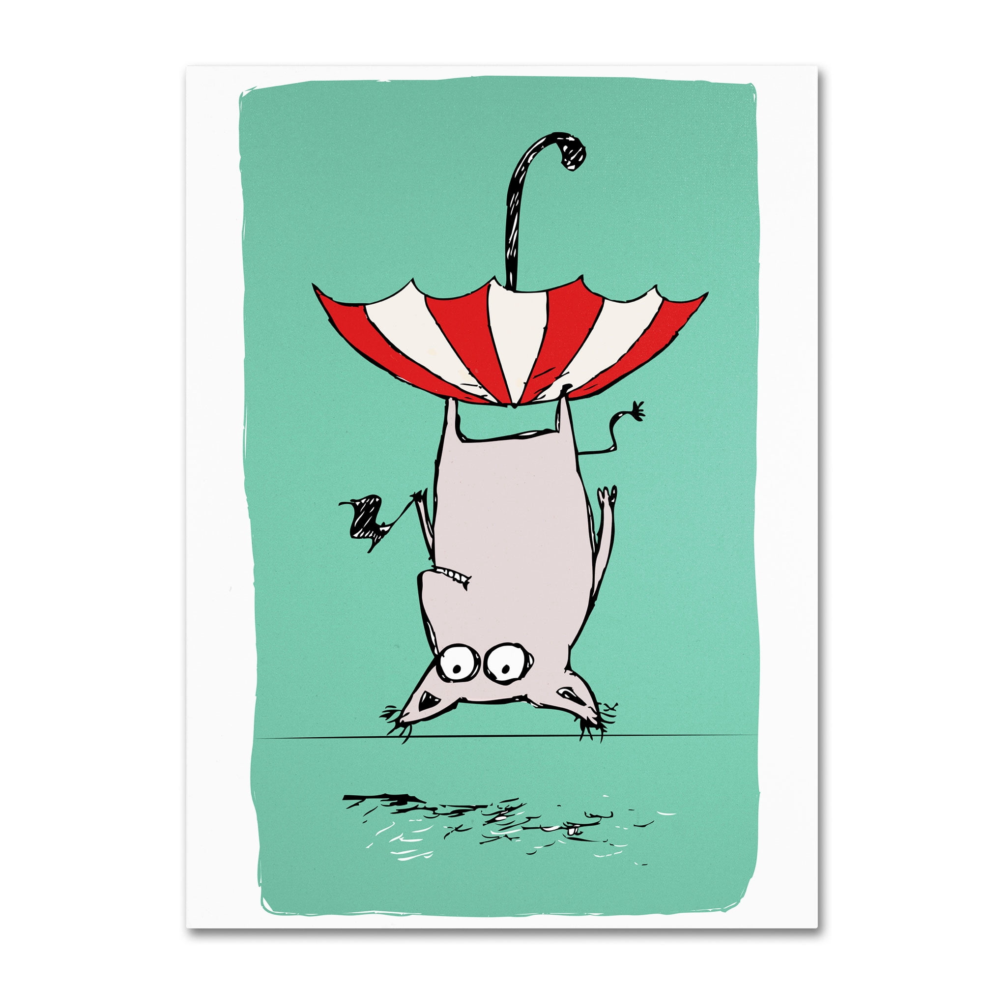 Trademark Fine Art "Upside Down Animal" Canvas Art by Carla Martell