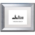 thumbnail image 1 of Trademark Fine Art 'VA Beach VA Skyline WB-BW' Canvas Art by Marlene Watson, White Matte, Silver Frame, 1 of 4
