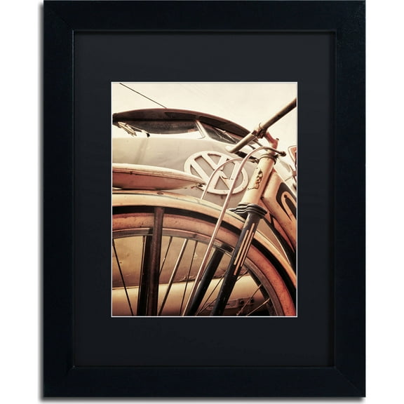 Trademark Fine Art "VW" Canvas Art by Jason Shaffer, Black Matte, Black Frame