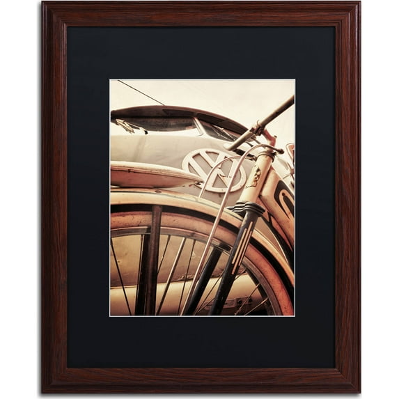 Trademark Fine Art "VW" Canvas Art by Jason Shaffer, Black Matte, Wood Frame
