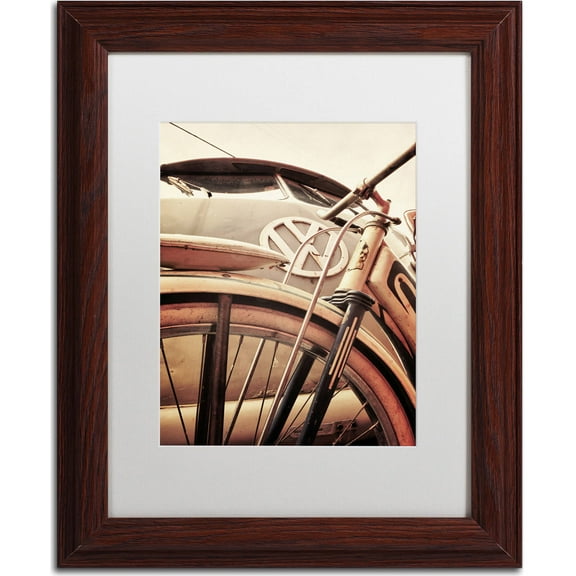 Trademark Fine Art "VW" Canvas Art by Jason Shaffer, White Matte, Wood Frame