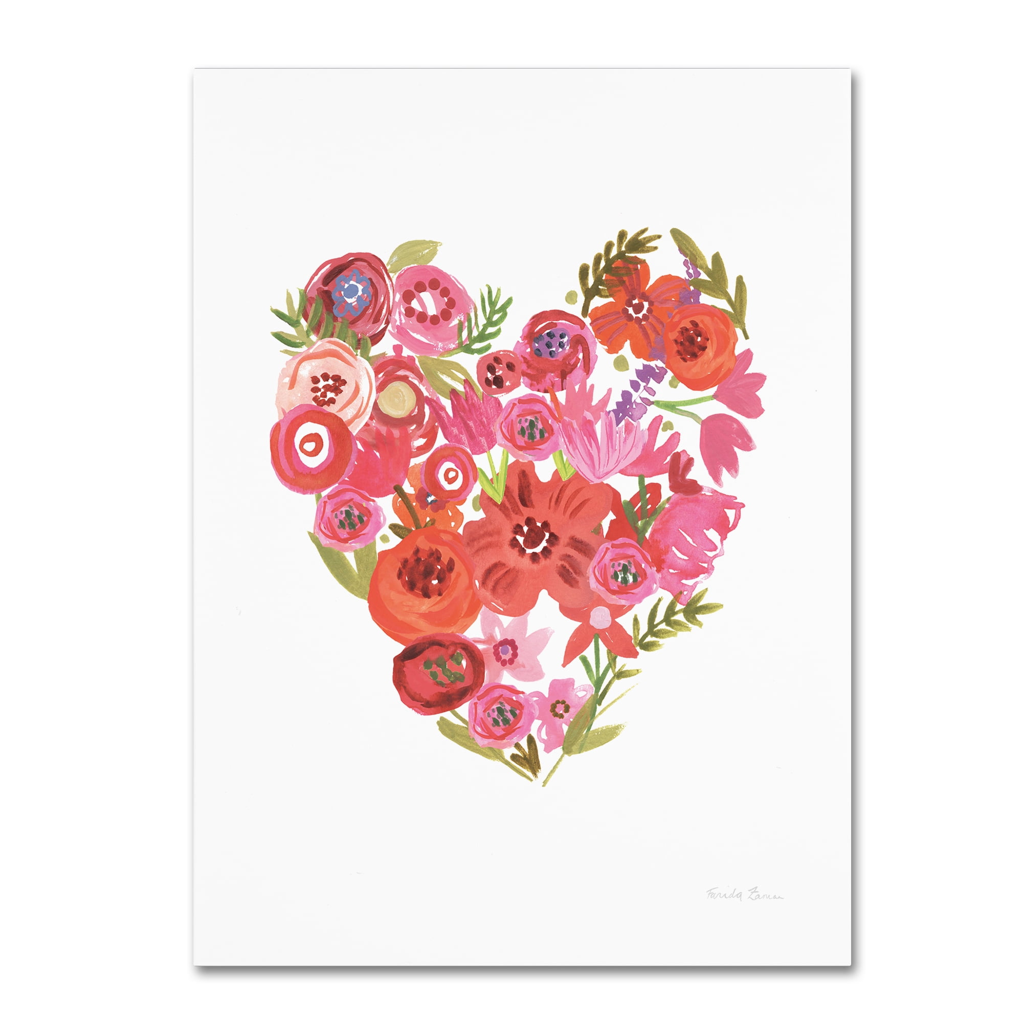 Trademark Fine Art 'Valentine Chic II' Canvas Art by Farida Zaman