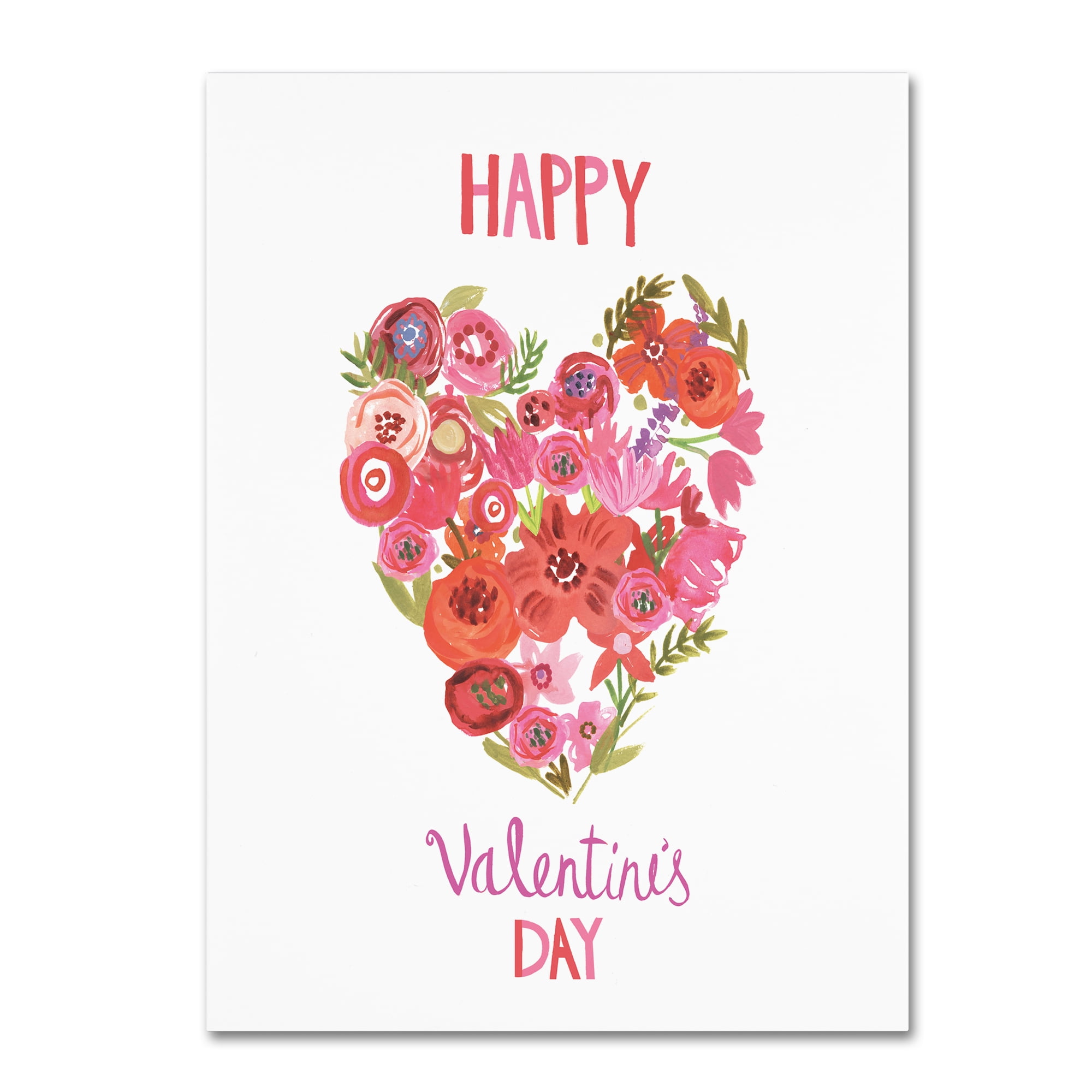 Trademark Fine Art 'Valentines Flowers II' Canvas Art by Farida Zaman