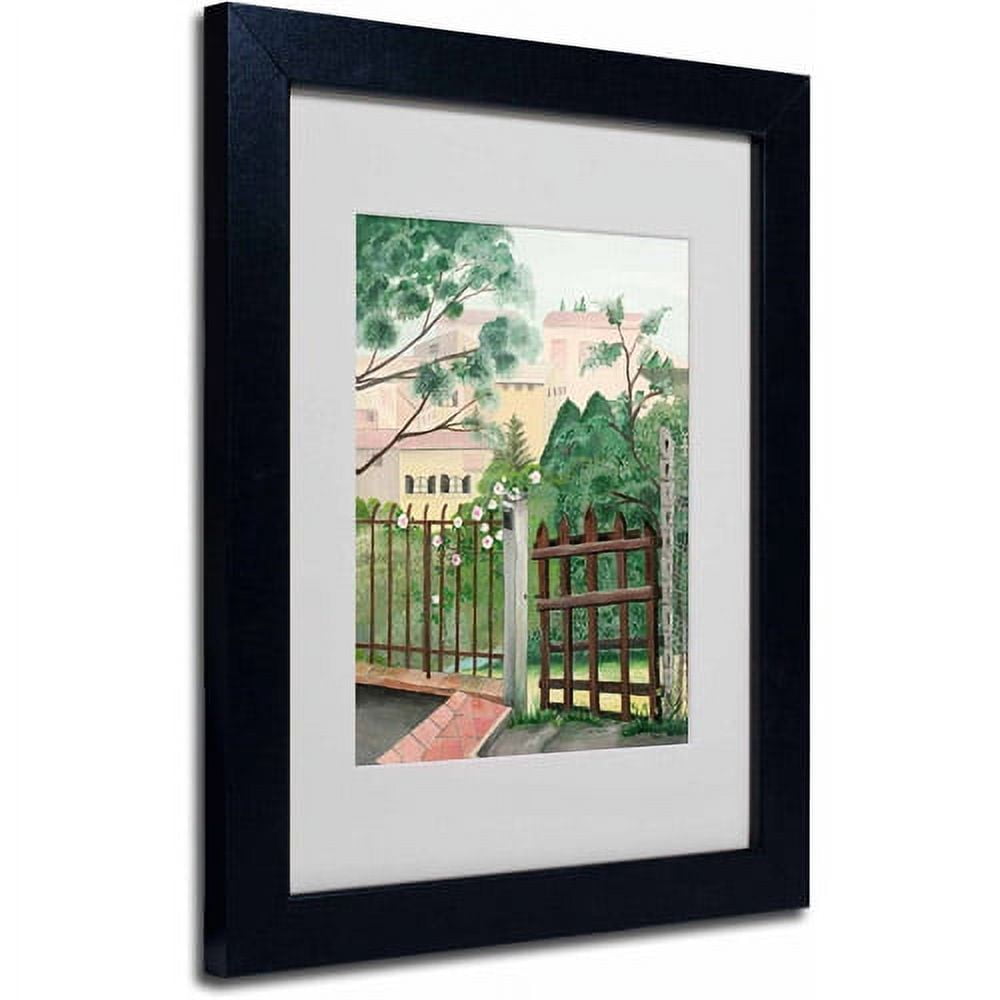 Trademark Fine Art "Valley Home" Canvas Art by Anonymous, Black Frame
