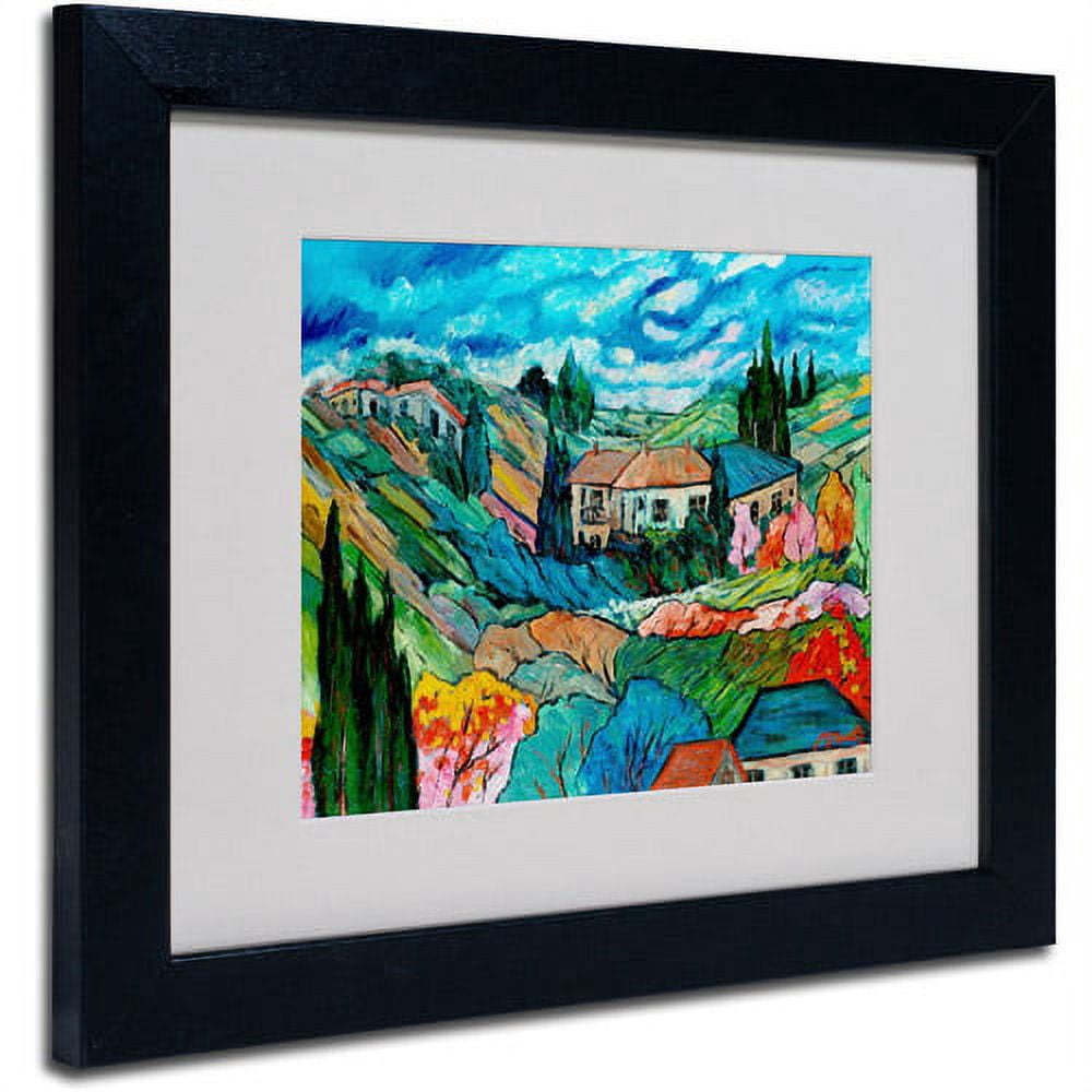 Trademark Fine Art "Valley House" Canvas Art by Manor Shadian, Black Frame