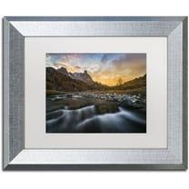 Trademark Fine Art 'Valley Mystery' Canvas Art by Mathieu Rivrin, White Matte, Silver Frame