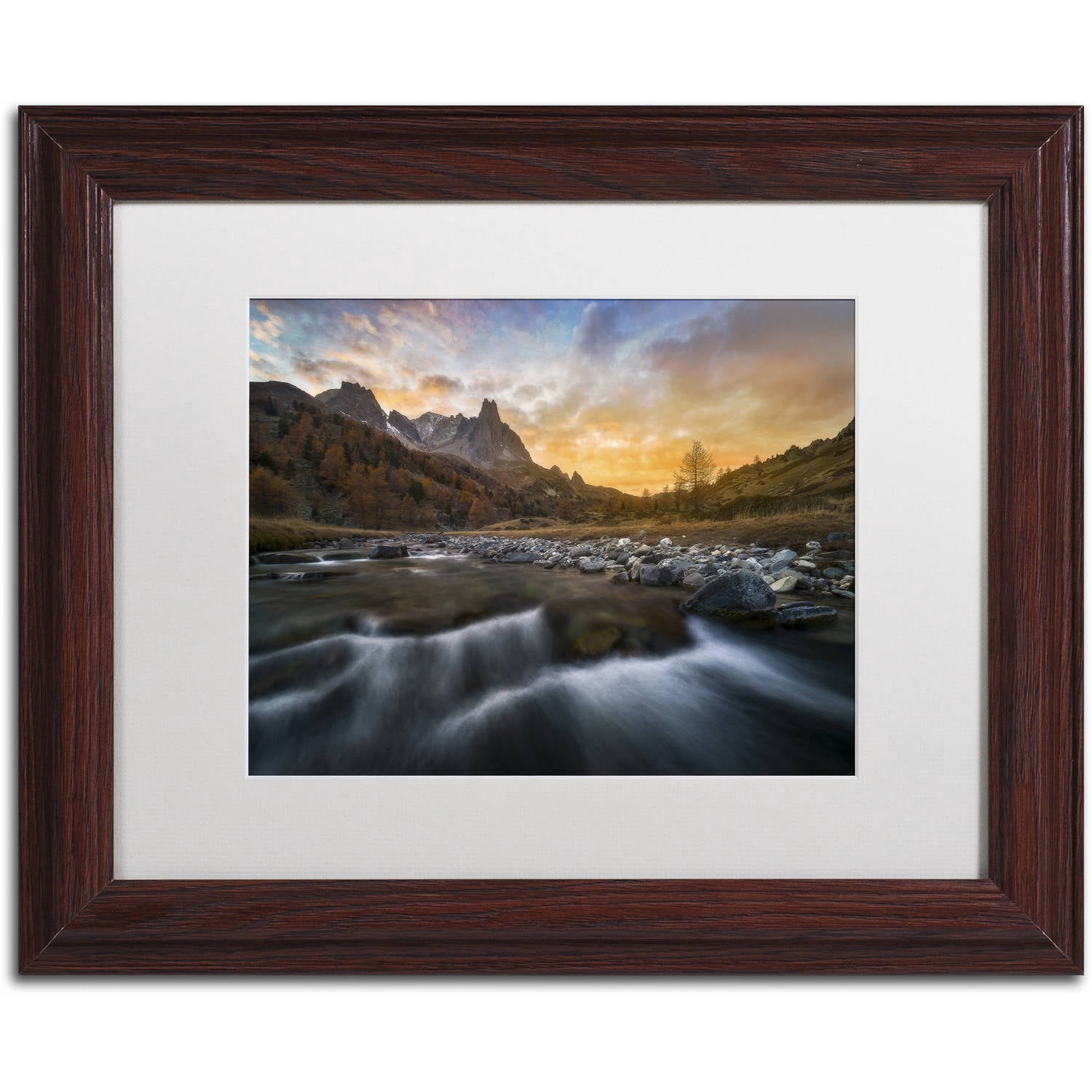 Trademark Fine Art 'Valley Mystery' Canvas Art by Mathieu Rivrin, White Matte, Wood Frame