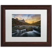 Trademark Fine Art 'Valley Mystery' Canvas Art by Mathieu Rivrin, White Matte, Wood Frame