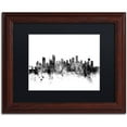 thumbnail image 1 of Trademark Fine Art "Vancouver Canada Skyline B&W" Canvas Art by Michael Tompsett, Black Matte, Wood Frame, 1 of 4
