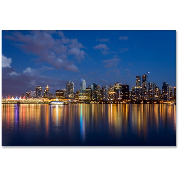Trademark Fine Art 'Vancouver Twilight' Canvas Art by Pierre Leclerc