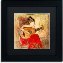 Trademark Fine Art "Vanessa" Canvas Art by Joarez, Black Matte, Black Frame