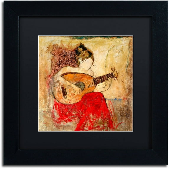 Trademark Fine Art "Vanessa" Canvas Art by Joarez, Black Matte, Black Frame