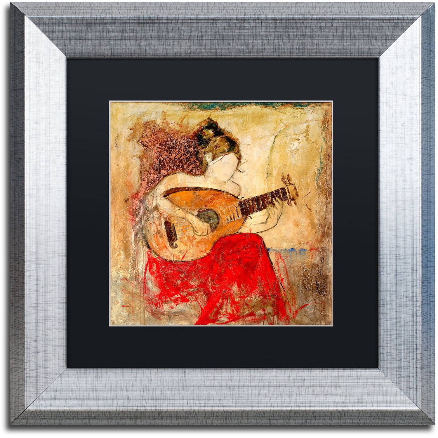 Trademark Fine Art "Vanessa" Canvas Art by Joarez, Black Matte, Silver Frame