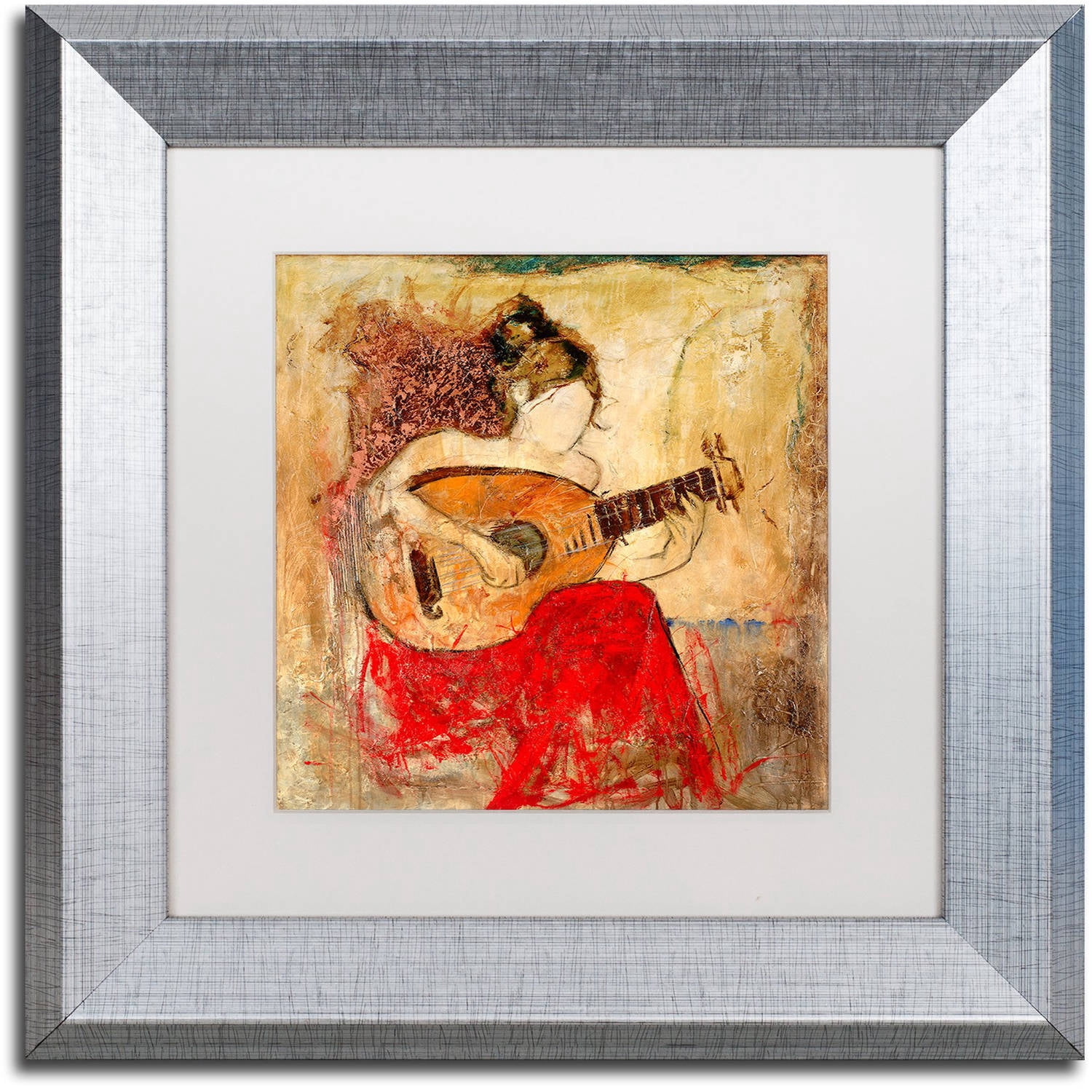 Trademark Fine Art "Vanessa" Canvas Art by Joarez, White Matte, Silver Frame