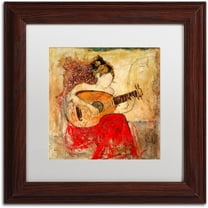 Trademark Fine Art "Vanessa" Canvas Art by Joarez, White Matte, Wood Frame