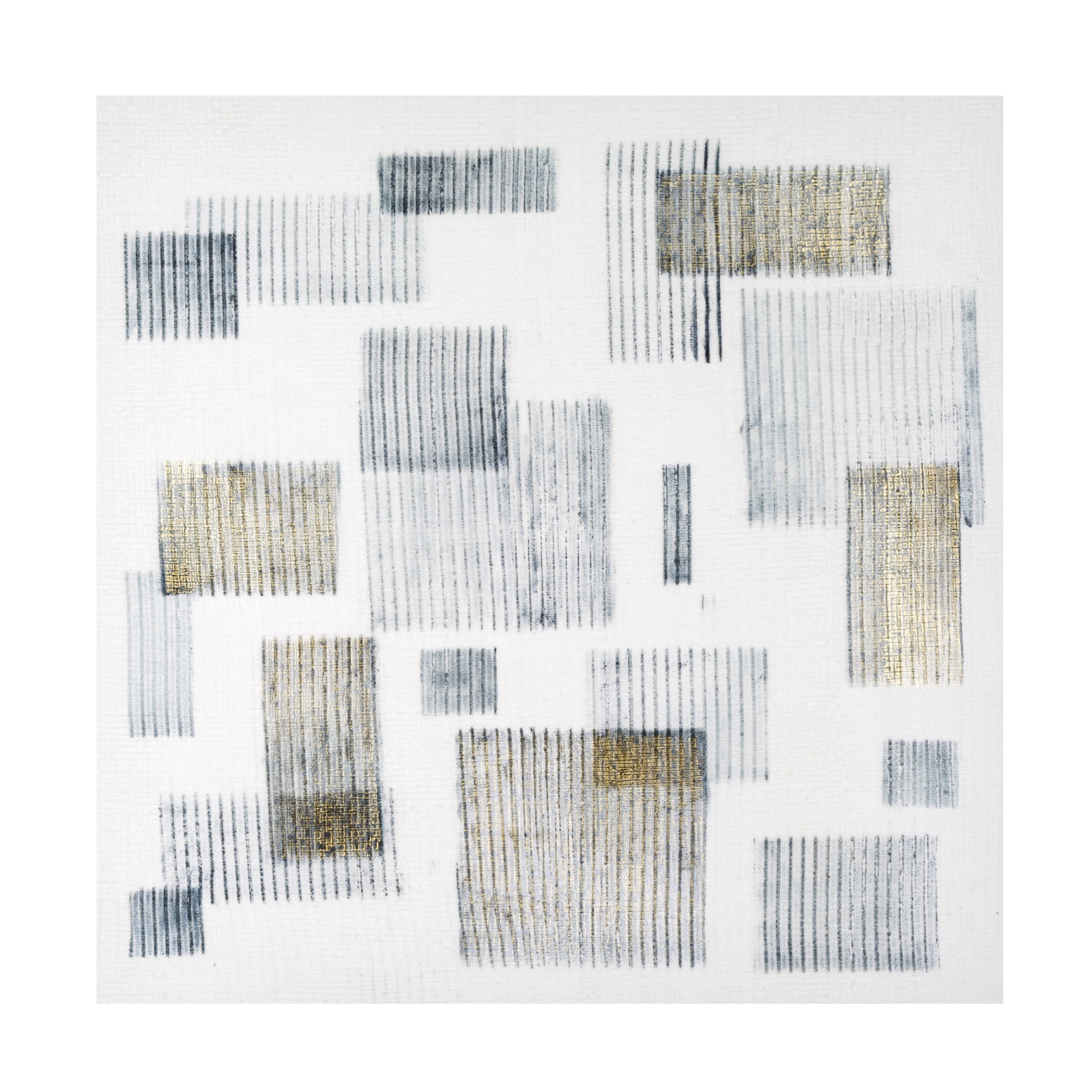 Trademark Fine Art Vanna Lam Embellished Shadow Squares I Canvas Wall Art