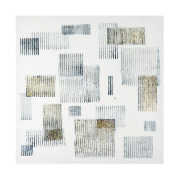 Trademark Fine Art Vanna Lam Embellished Shadow Squares I Canvas Wall Art