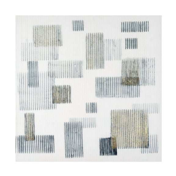 Trademark Fine Art Vanna Lam  Embellished Shadow Squares II Canvas Wall Art