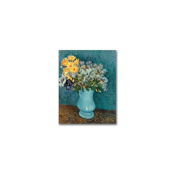 Trademark Fine Art "Vase of Flowers" Canvas Wall Art by Vincent van Gogh