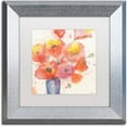 thumbnail image 1 of Trademark Fine Art "Vase of Poppies 5" Canvas Art by Sheila Golden, White Matte, Silver Frame, 1 of 4