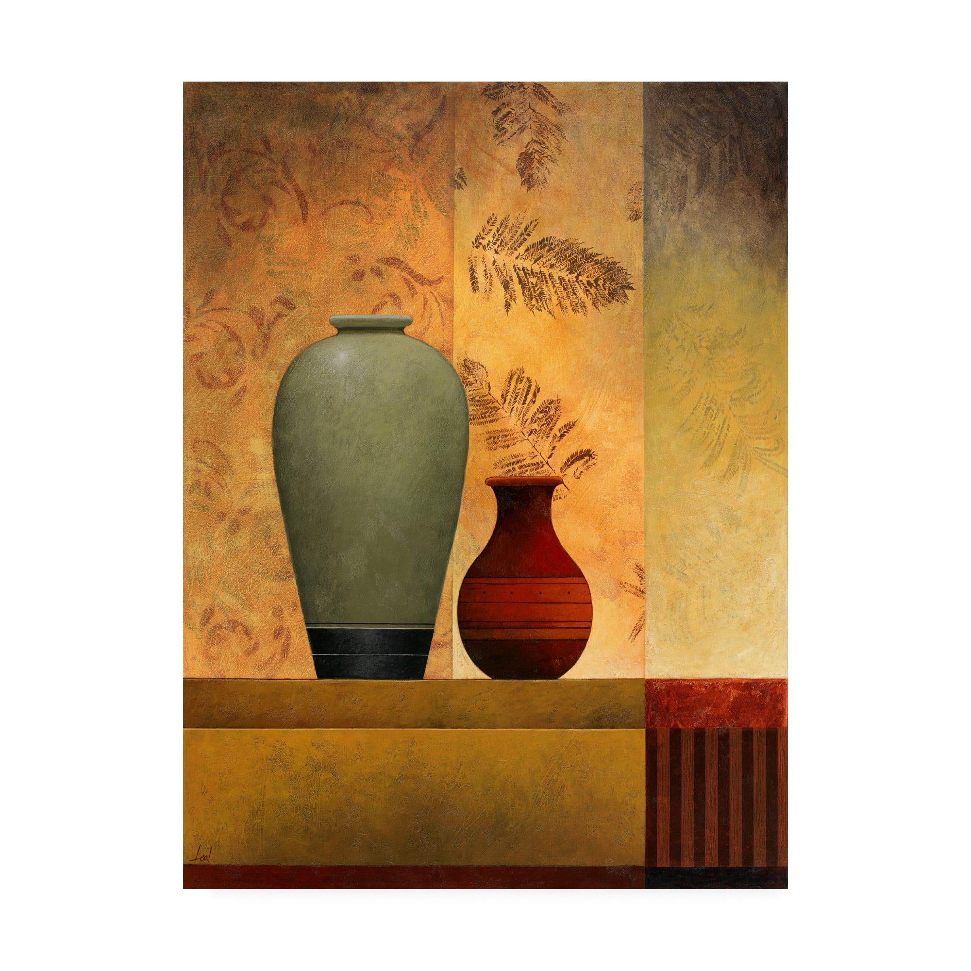 Trademark Fine Art 'Vases Over Panels 2' Canvas Art by Pablo Esteban
