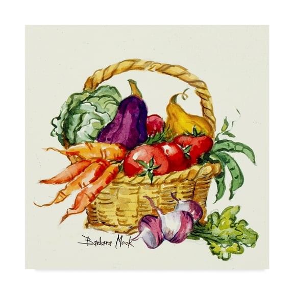 Trademark Fine Art 'Vegetable Basket' Canvas Art by Barbara Mock