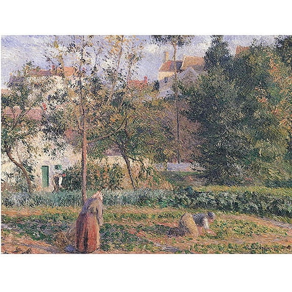 Trademark Fine Art "Vegetable Garden, Pontoise, 1879" Canvas Art by Camille Pissarro