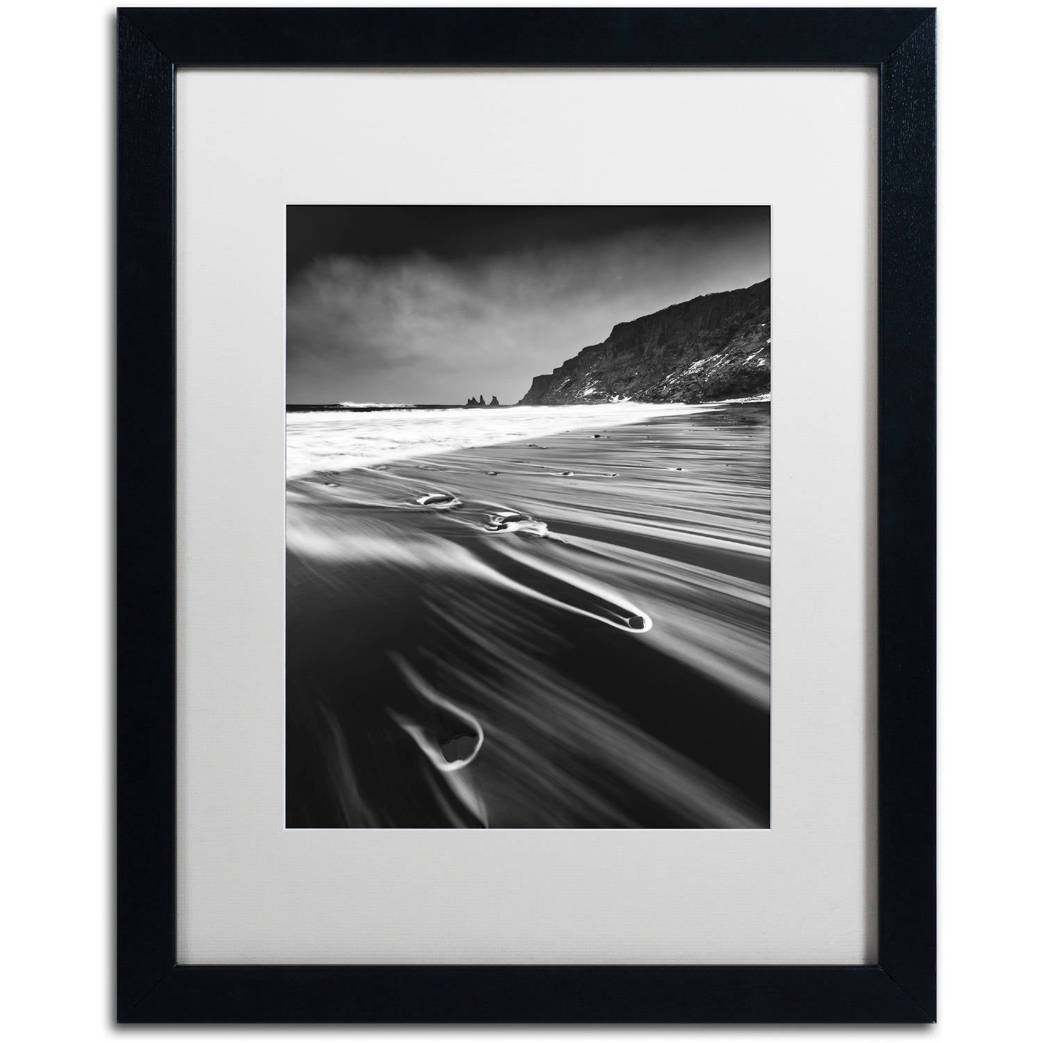 Trademark Fine Art "Veins of the Sea" Canvas Art by Mathieu Rivrin, White Matte, Black Frame