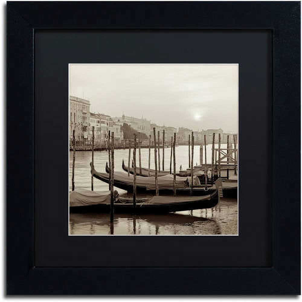 Trademark Fine Art "Venezia 11" Canvas Art by Alan Blaustein, Black Matte, Black Frame