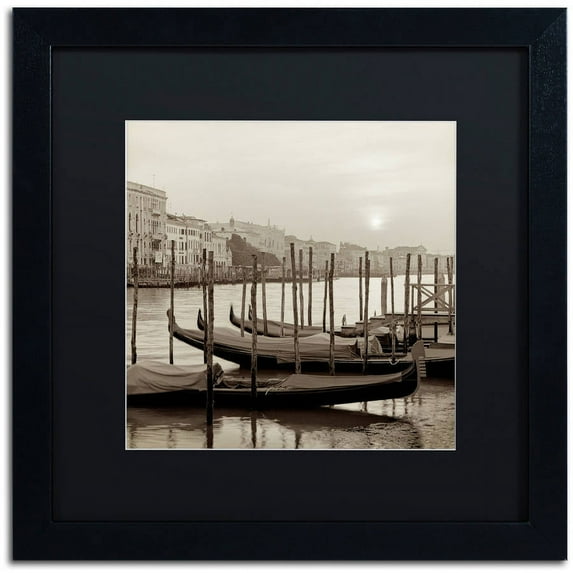Trademark Fine Art "Venezia 11" Canvas Art by Alan Blaustein, Black Matte, Black Frame