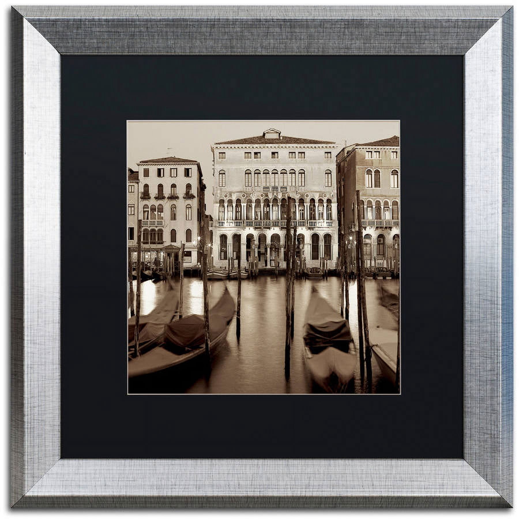 Trademark Fine Art "Venezia I" Canvas Art by Alan Blaustein, Black Matte, Silver Frame
