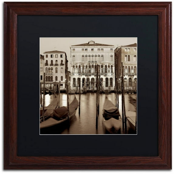 Trademark Fine Art "Venezia I" Canvas Art by Alan Blaustein, Black Matte, Wood Frame
