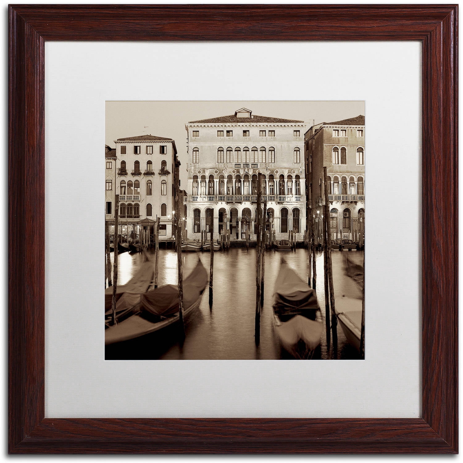 Trademark Fine Art "Venezia I" Canvas Art by Alan Blaustein, White Matte, Wood Frame