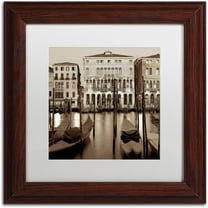 Trademark Fine Art "Venezia I" Canvas Art by Alan Blaustein, White Matte, Wood Frame