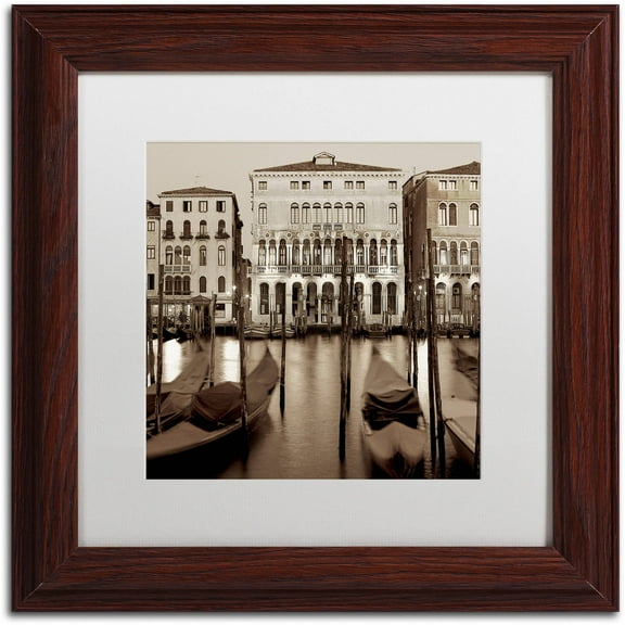 Trademark Fine Art "Venezia I" Canvas Art by Alan Blaustein, White Matte, Wood Frame