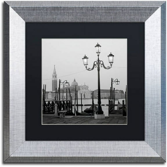Trademark Fine Art "Venezia IV" Canvas Art by Alan Blaustein, Black Matte, Silver Frame