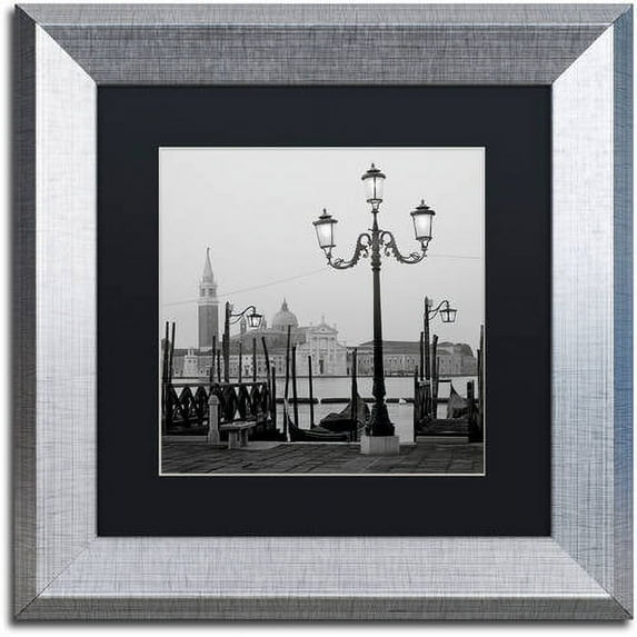 Trademark Fine Art "Venezia IV" Canvas Art by Alan Blaustein, Black Matte, Silver Frame