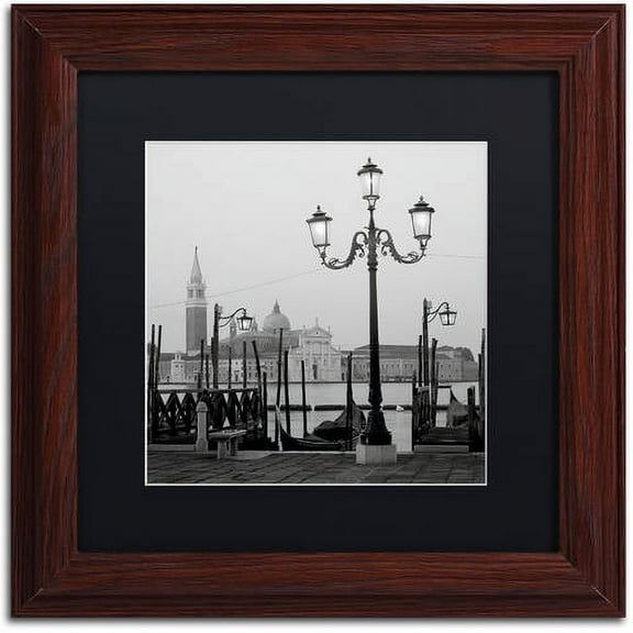 Trademark Fine Art "Venezia IV" Canvas Art by Alan Blaustein, Black Matte, Wood Frame