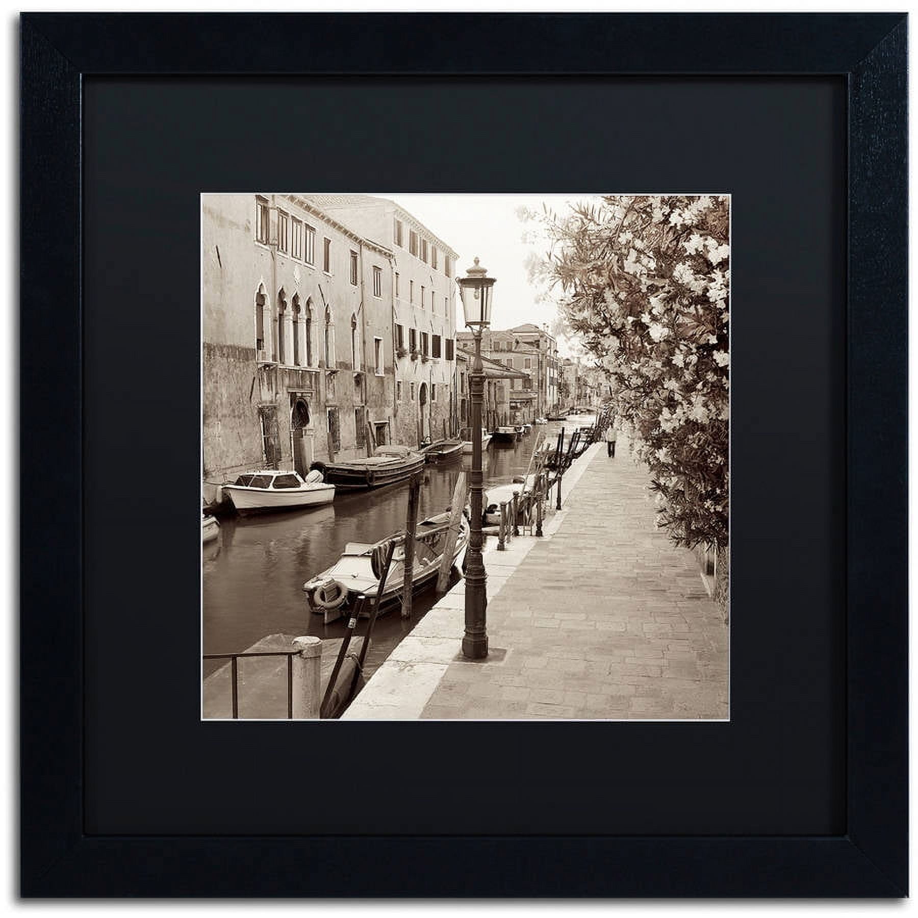 Trademark Fine Art "Venezia V" Canvas Art by Alan Blaustein, Black Matte, Black Frame