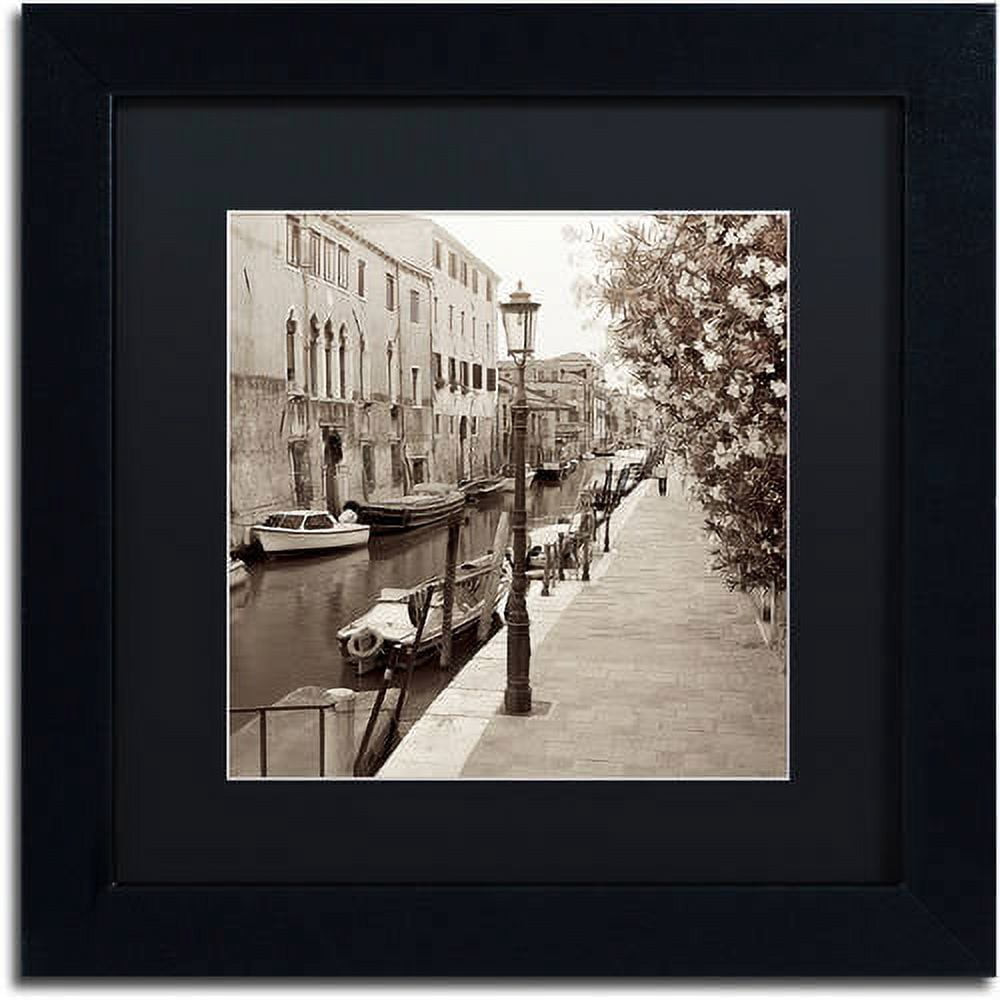 Trademark Fine Art "Venezia V" Canvas Art by Alan Blaustein, Black Matte, Black Frame