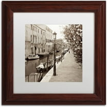 Trademark Fine Art "Venezia VII" Canvas Art by Alan Blaustein, White Matte, Wood Frame